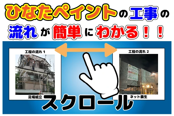 ひなたペイントの工事の流れが簡単にわかる！！